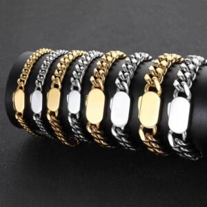 Wholesale Stainless Steel Cuban Chain Hip Hop Bracelet
