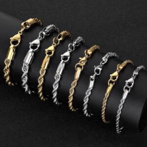 Wholesale Stainless Steel Hip Hop Bracelet