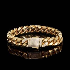 Wholesale Stainless Steel Cuban Chain Hip Hop Bracelet