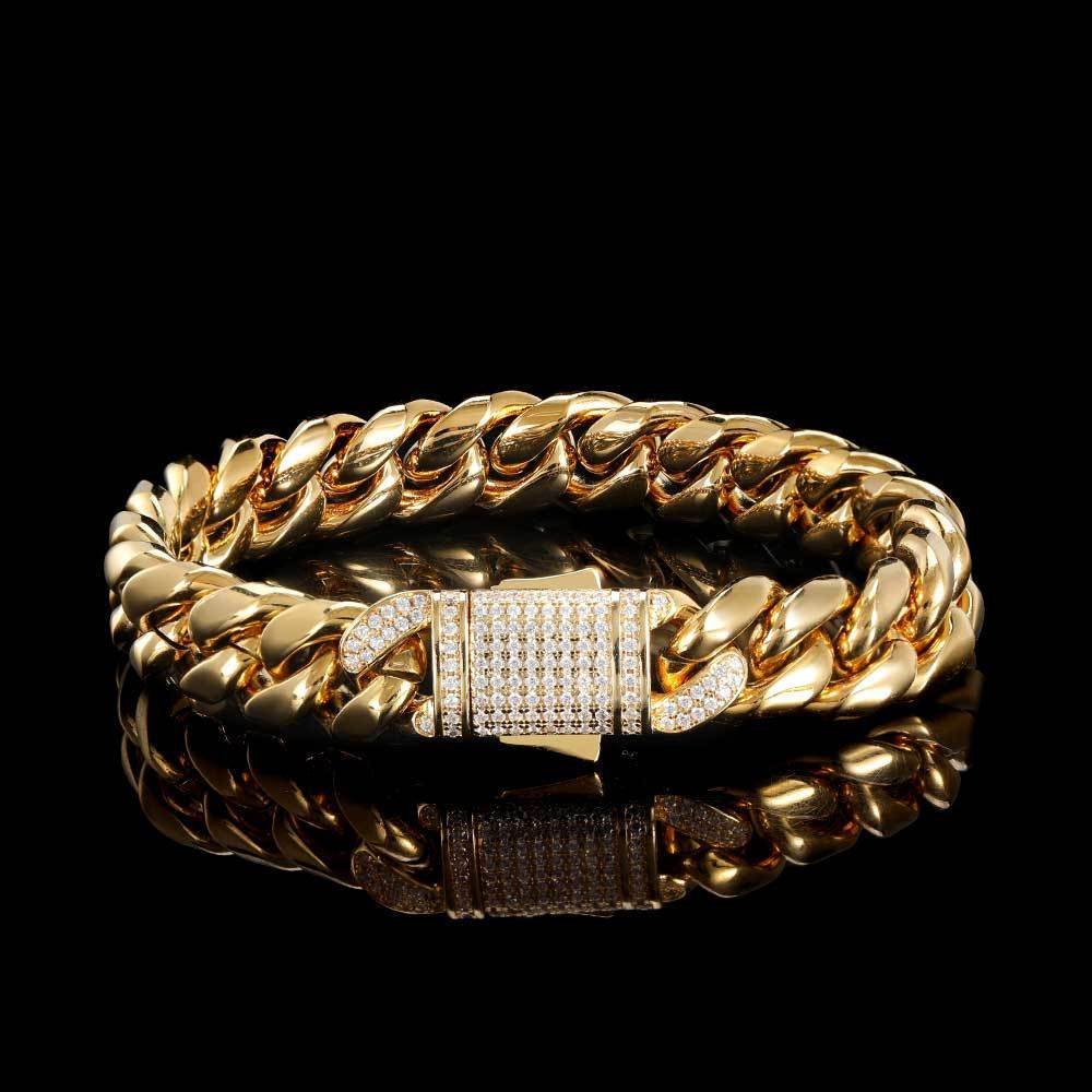 Wholesale Stainless Steel Cuban Chain Hip Hop Bracelet