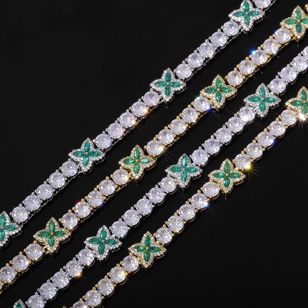 Wholesale CZ Tennis Chain Hip Hop Bracelet