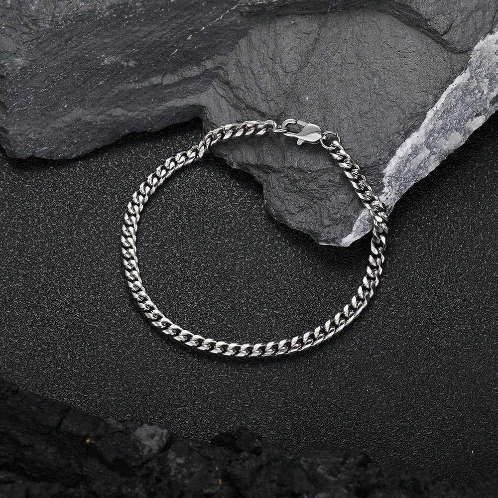 Wholesale Stainless Steel Cuban Chain Hip Hop Bracelet