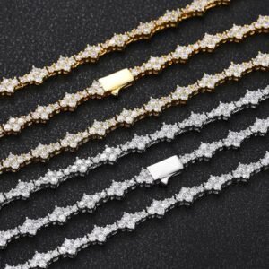 Wholesale CZ Tennis Chain Hip Hop Bracelet