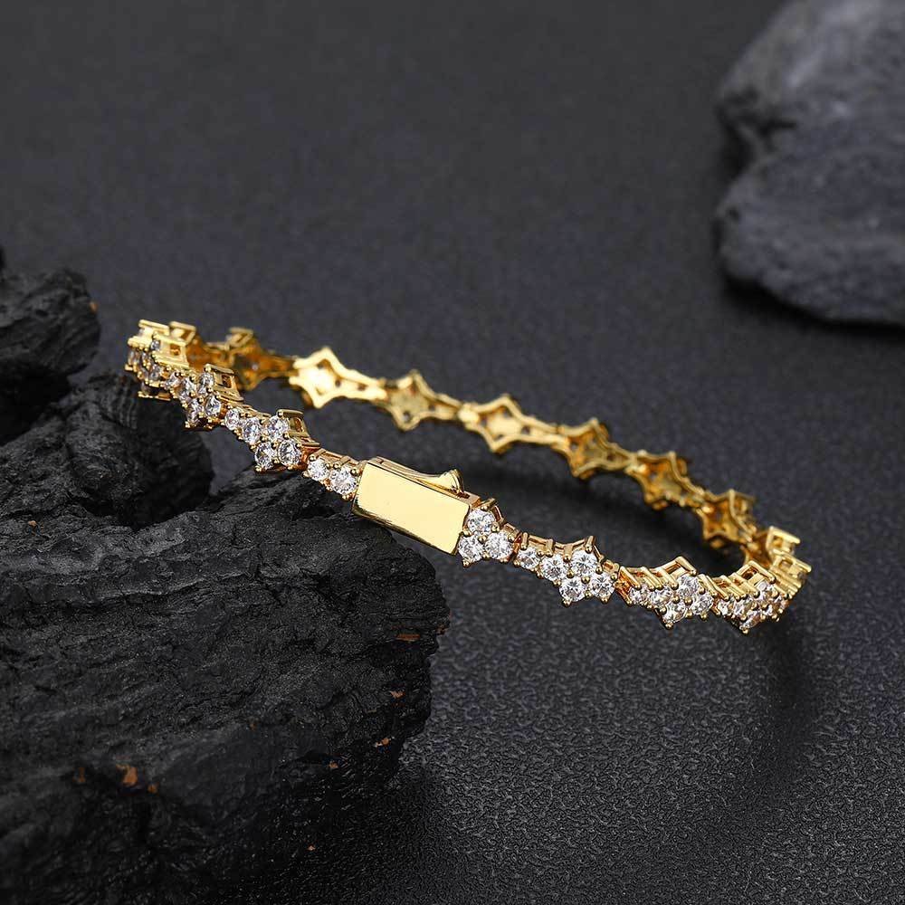 Wholesale CZ Tennis Chain Hip Hop Bracelet