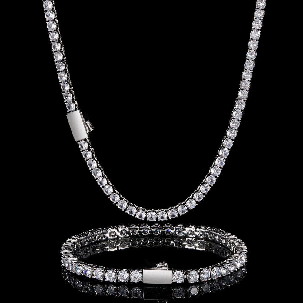 Wholesale CZ Tennis Chain Hip Hop Bracelet
