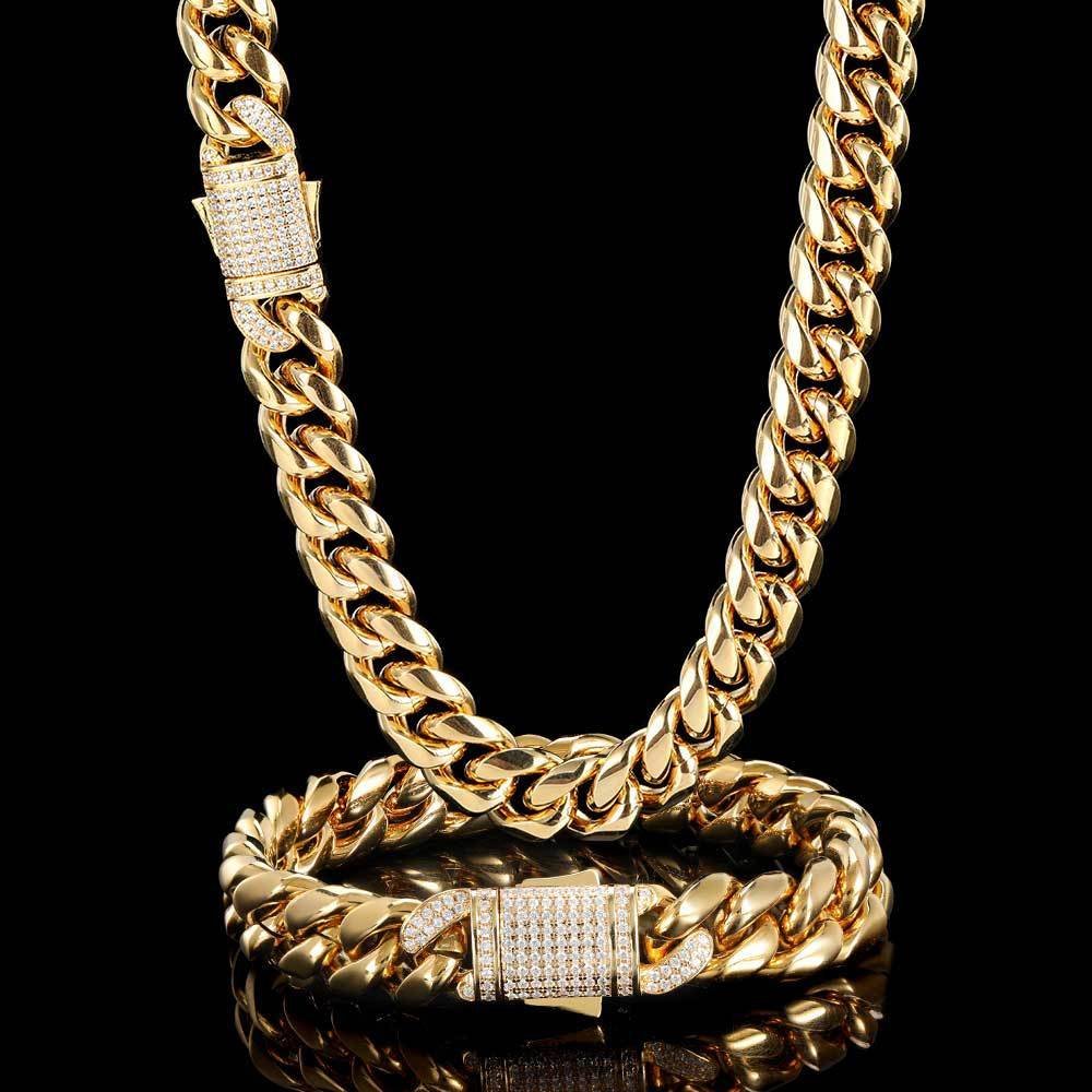 Wholesale Stainless Steel Cuban Chain Hip Hop Bracelet