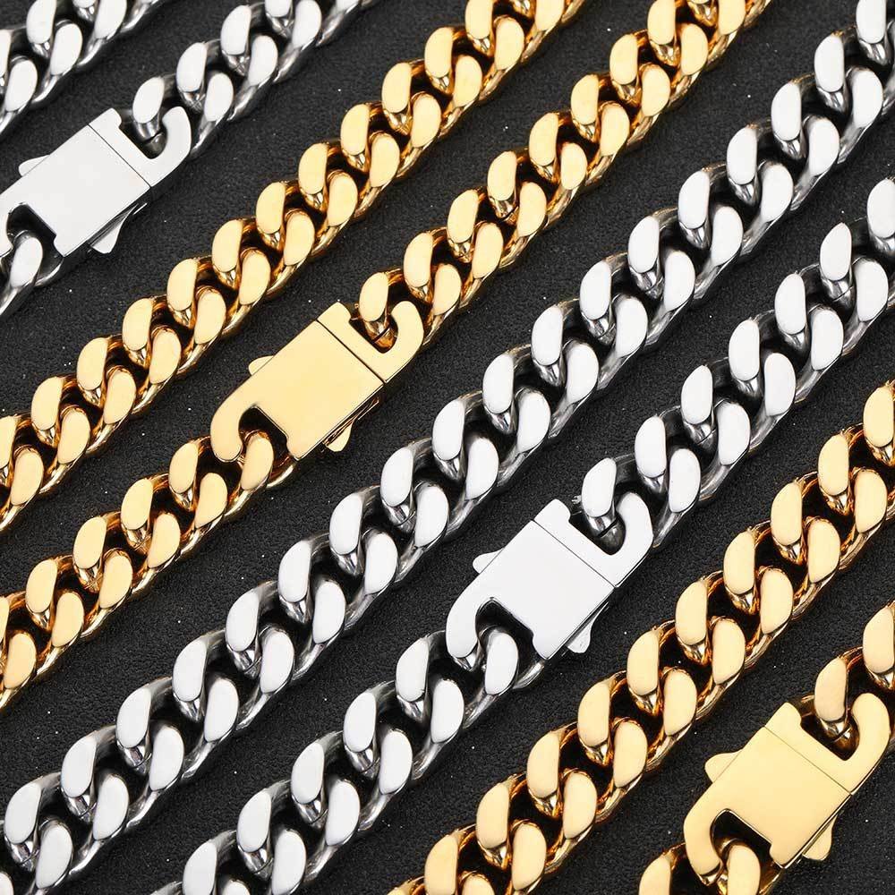 Wholesale Stainless Steel Cuban Chain Hip Hop Bracelet