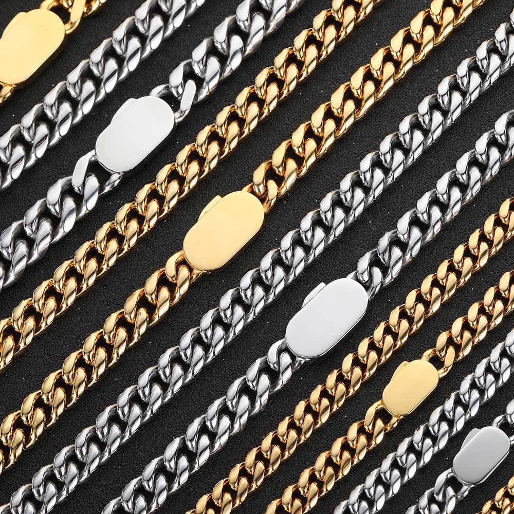 Wholesale Stainless Steel Cuban Chain Hip Hop Bracelet
