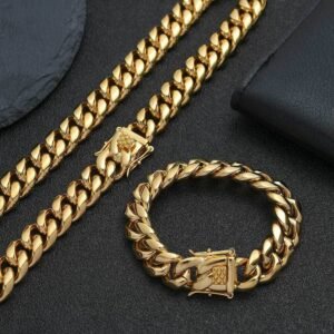 Wholesale Stainless Steel Cuban Chain Hip Hop Bracelet