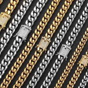 Wholesale Stainless Steel CZ Cuban Chain Hip Hop Bracelet