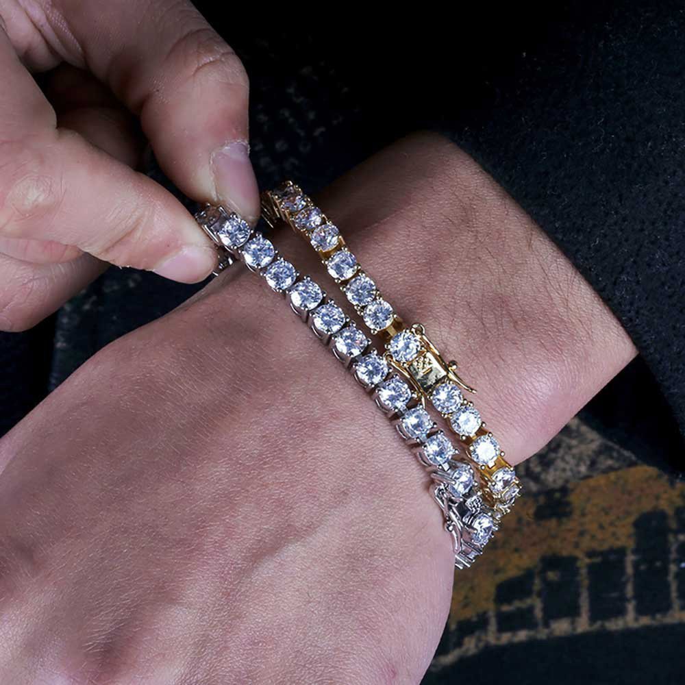 Wholesale CZ Tennis Chain Hip Hop Bracelet