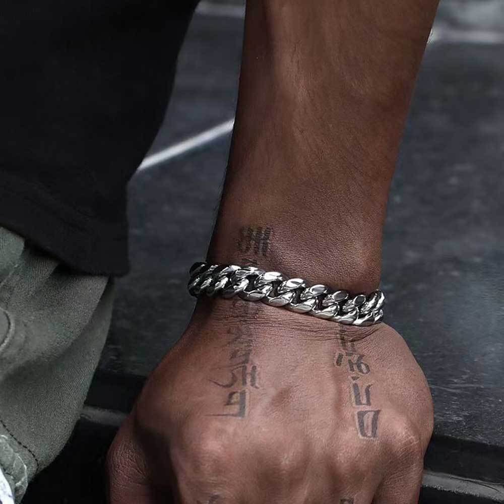 Wholesale Stainless Steel Cuban Chain Hip Hop Bracelet