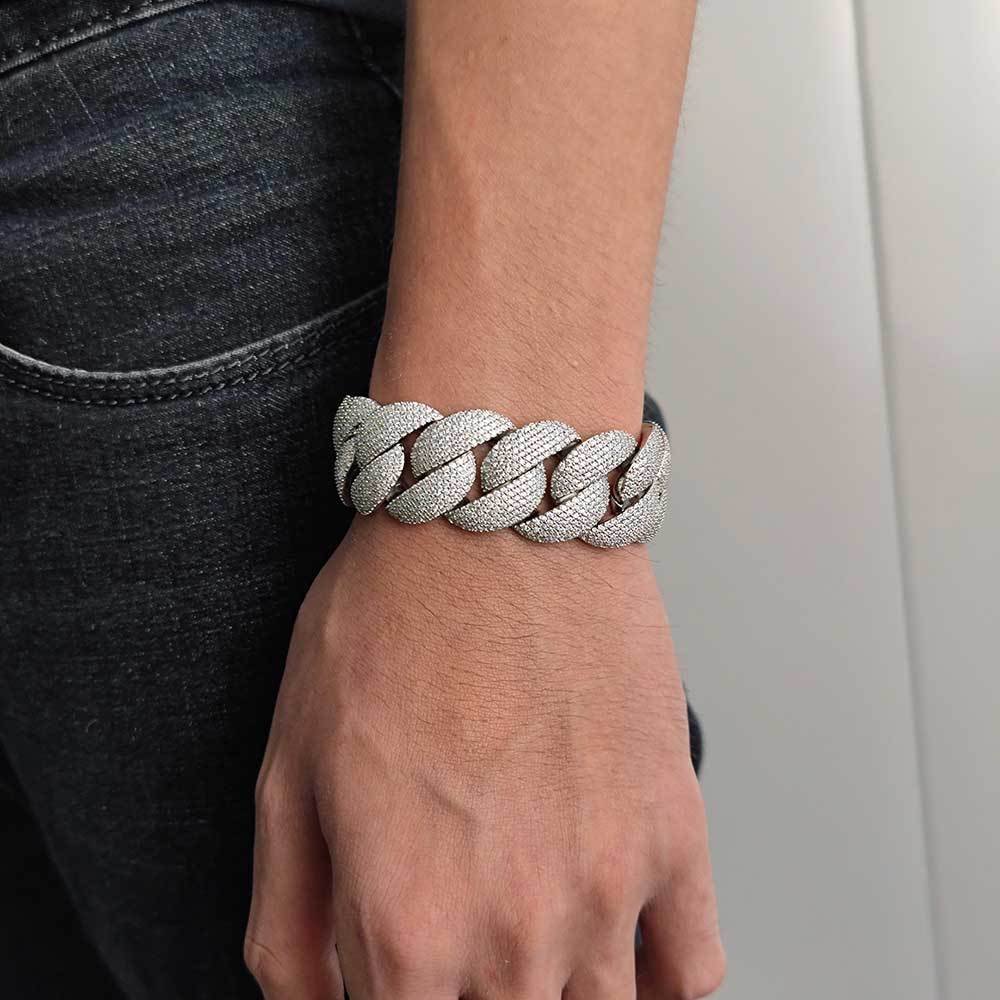 Wholesale CZ Cuban Chain Hip Hop Bracelet
