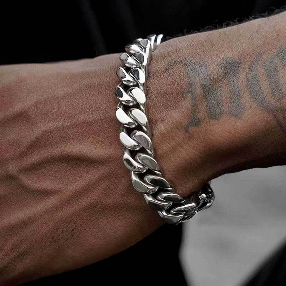 Wholesale Stainless Steel Cuban Chain Hip Hop Bracelet