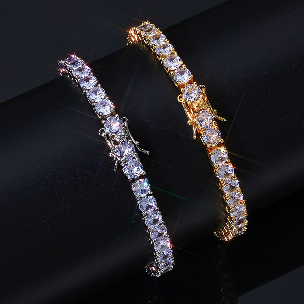 Wholesale Moissanite Tennis Chain Hip Hop Bracelet