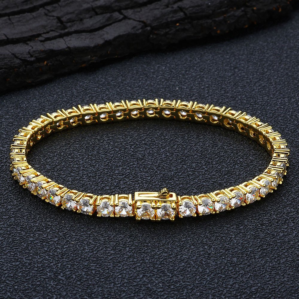 Wholesale CZ Tennis Chain Hip Hop Bracelet