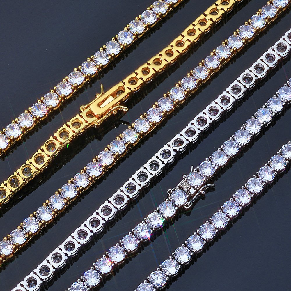 Wholesale Moissanite Tennis Chain Hip Hop Bracelet