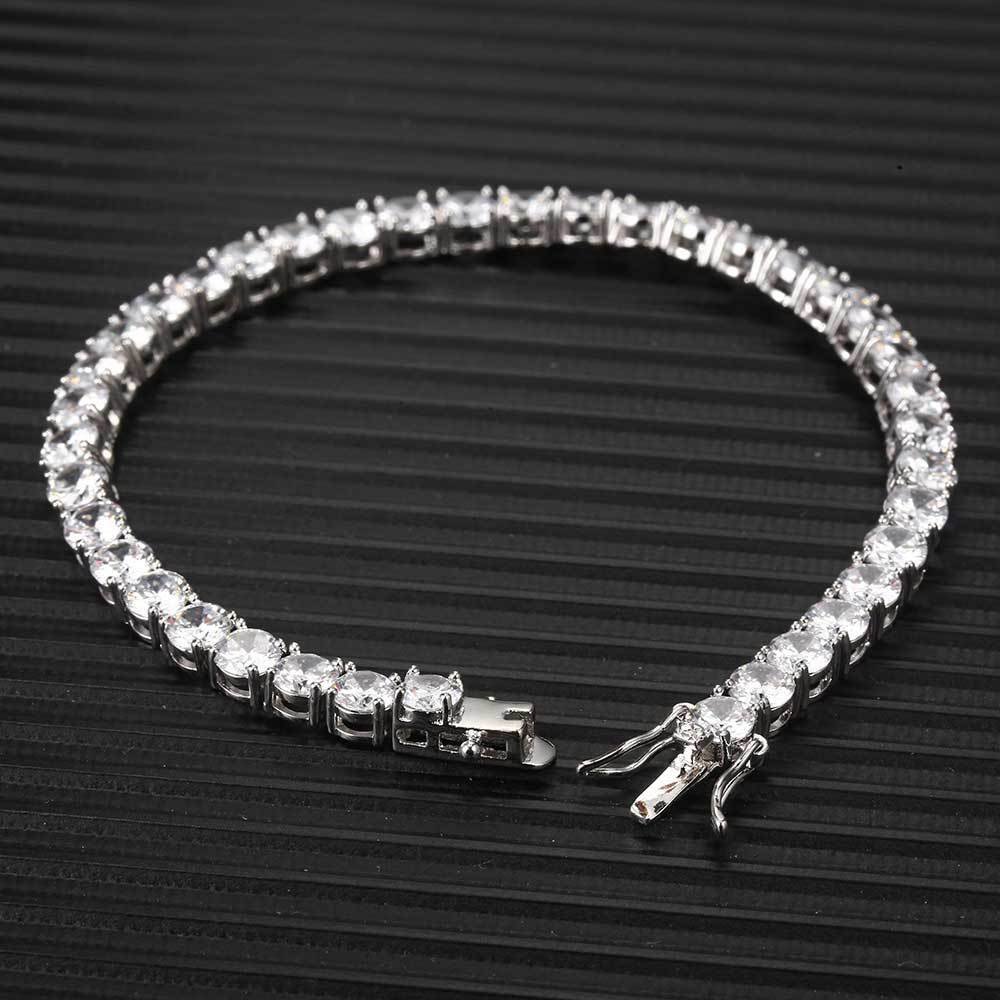 Wholesale CZ Tennis Chain Hip Hop Bracelet