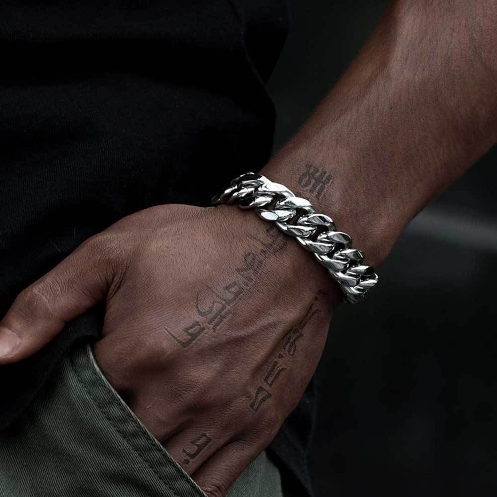 Wholesale Stainless Steel Cuban Chain Hip Hop Bracelet
