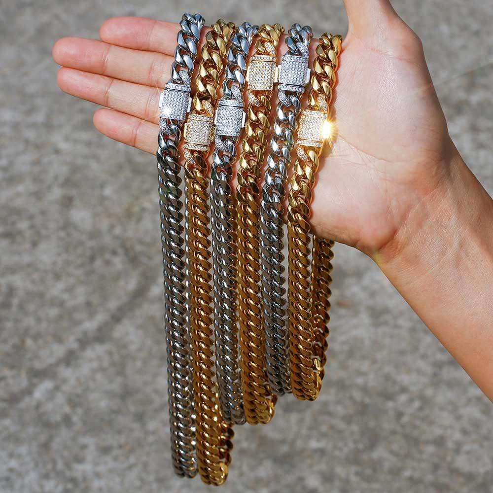 Wholesale Stainless Steel Cuban Chain Hip Hop Bracelet